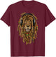 Rasta Lion Dreadlock Jamaica Gift Rastafari lover T-Shirt - T-Shirt | Maroon