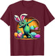 Dabbing Easter Bunny Chameleon T-Shirt - T-Shirt | Maroon