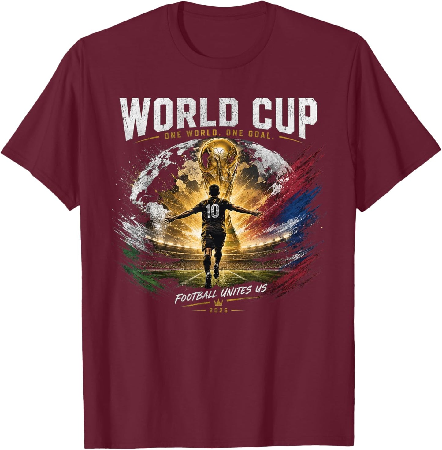 Fußball - WM World Cup 2026 T-Shirt - T-Shirt | Maroon