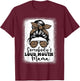 Somebody's Loud Mouth Mama Messy Bun Bleached, Loudmouth Mom T-Shirt - T-Shirt | Maroon