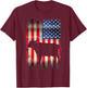 Cow USA American Flag 4th of July Patriotic Gift Women Kids Men T-Shirt - T-Shirt | Maroon