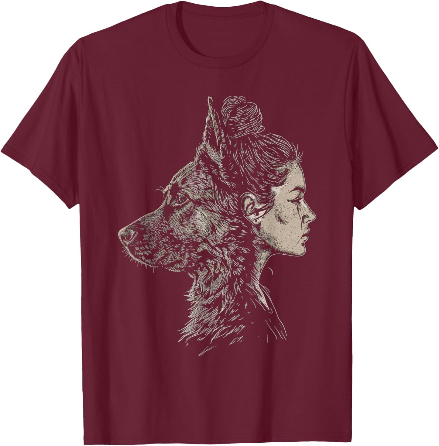 German Shepherd Mom Dog Art Lover Mother's Day T-Shirt - T-Shirt | Maroon
