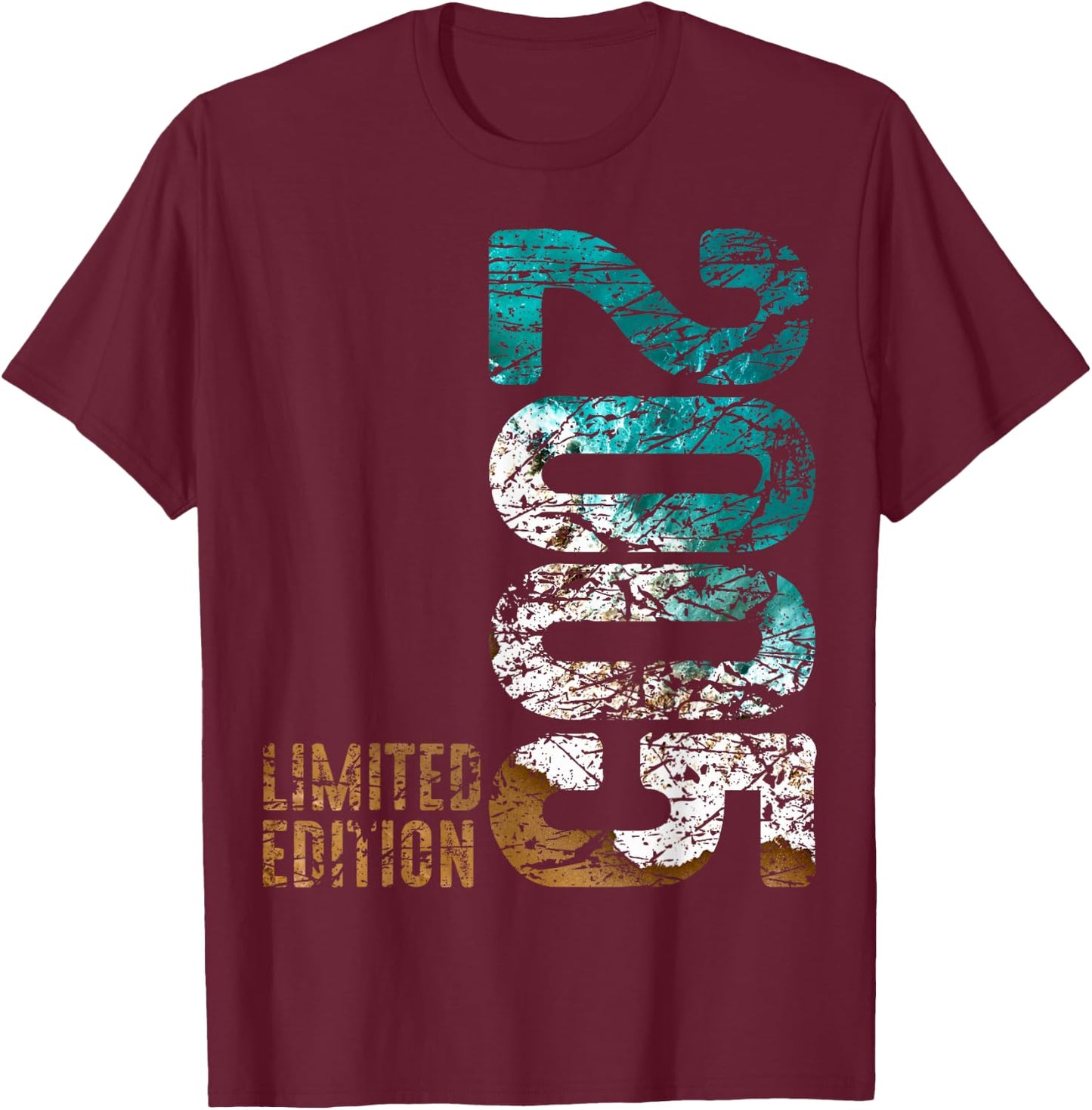 21. Geburtstag Mann Frau 21 Jahre 2005 Deko Geschenk Lustig T-Shirt - T-Shirt | Maroon
