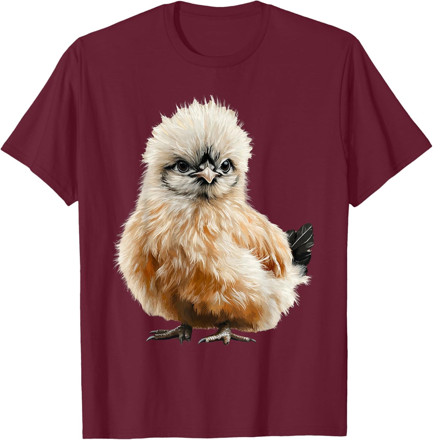 Silkie Chicken Cute Chicken Lover T-Shirt - T-Shirt | Maroon