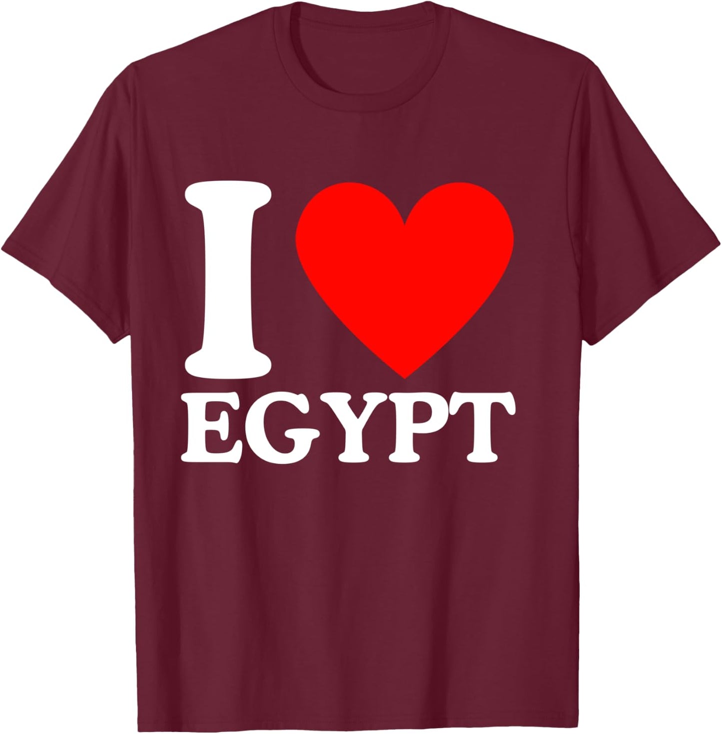 I Love Egypt - I Heart Egypt T-Shirt - T-Shirt | Maroon
