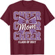 Senior Cheerleader Mom Cheer Class of 2027 Graduation Purple T-Shirt - T-Shirt | Maroon