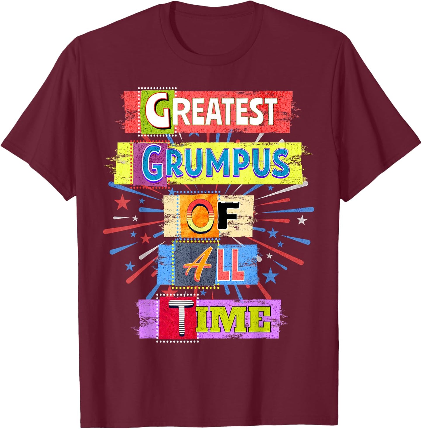Greatest Grumpus Of All Time GOAT World's Best Cute T-Shirt - T-Shirt | Maroon