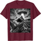 Funny Bearded Dragon Selfie with Alien UFO T-Shirt - T-Shirt | Maroon