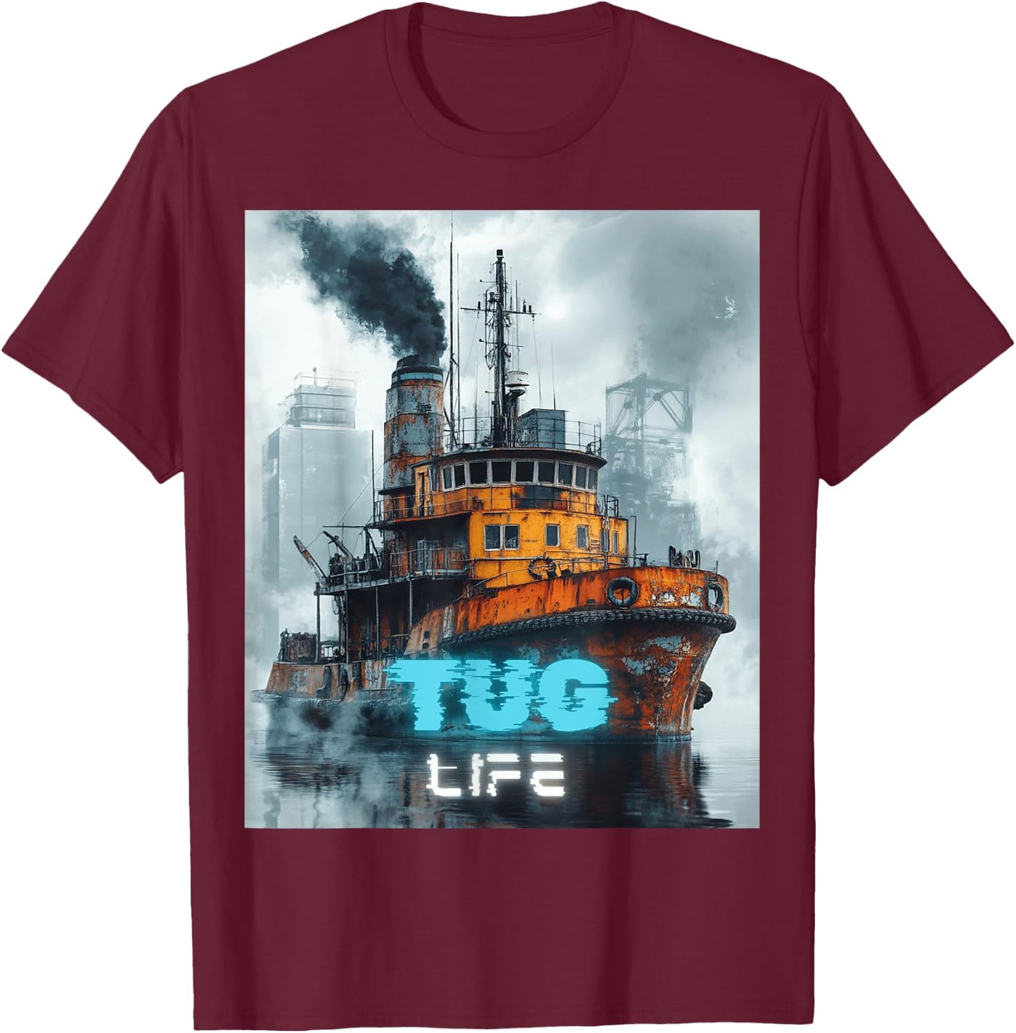 Tug Life 2 T-Shirt - T-Shirt | Maroon