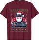 Christmas Santa DJ Mixer Music Ugly Christmas Sweater T-Shirt - T-Shirt | Maroon