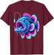 Angler Fish s Deep Sea Fishing T-Shirt - T-Shirt | Maroon