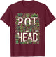 Funny Pot Plants Head Cute Funny Succulent Garden Gardening T-Shirt - T-Shirt | Maroon