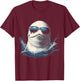 Beluga Whale Animal Motif Artwork Beluga Whale T-Shirt - T-Shirt | Maroon