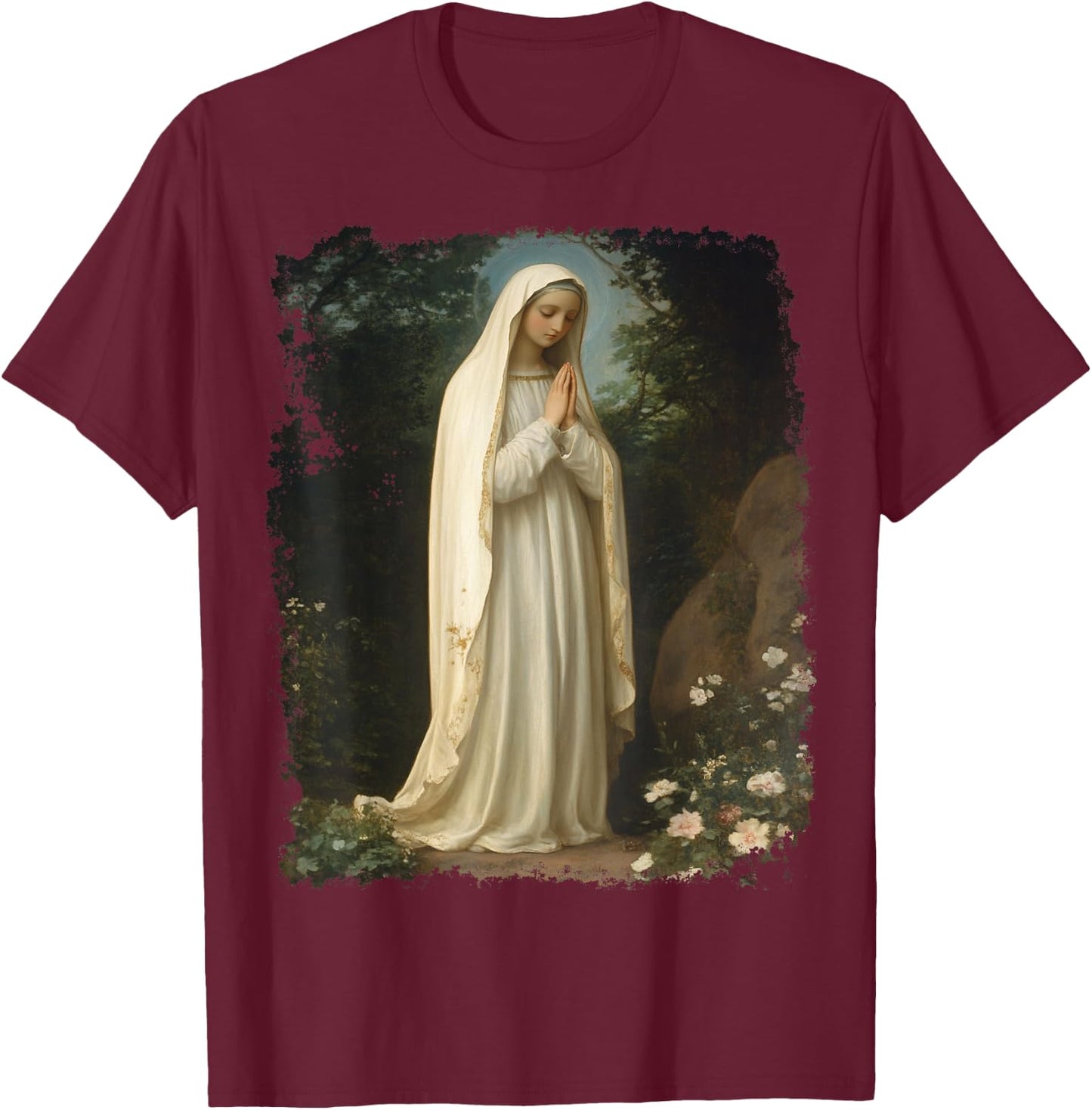 Saint Virgin Mary T-Shirt - T-Shirt | Maroon