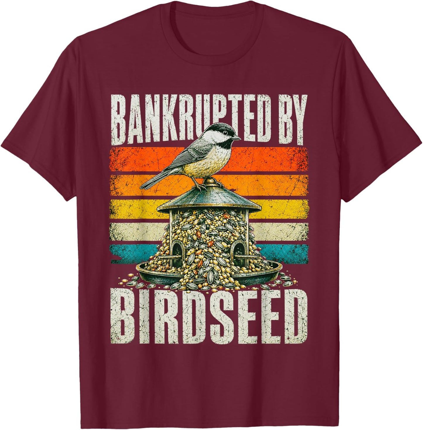 Funny Bird Lover Vintage Retro T-Shirt - T-Shirt | Maroon