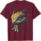 Mythical Dragon Blue Eyes Illustration Dragon T-Shirt - T-Shirt | Maroon