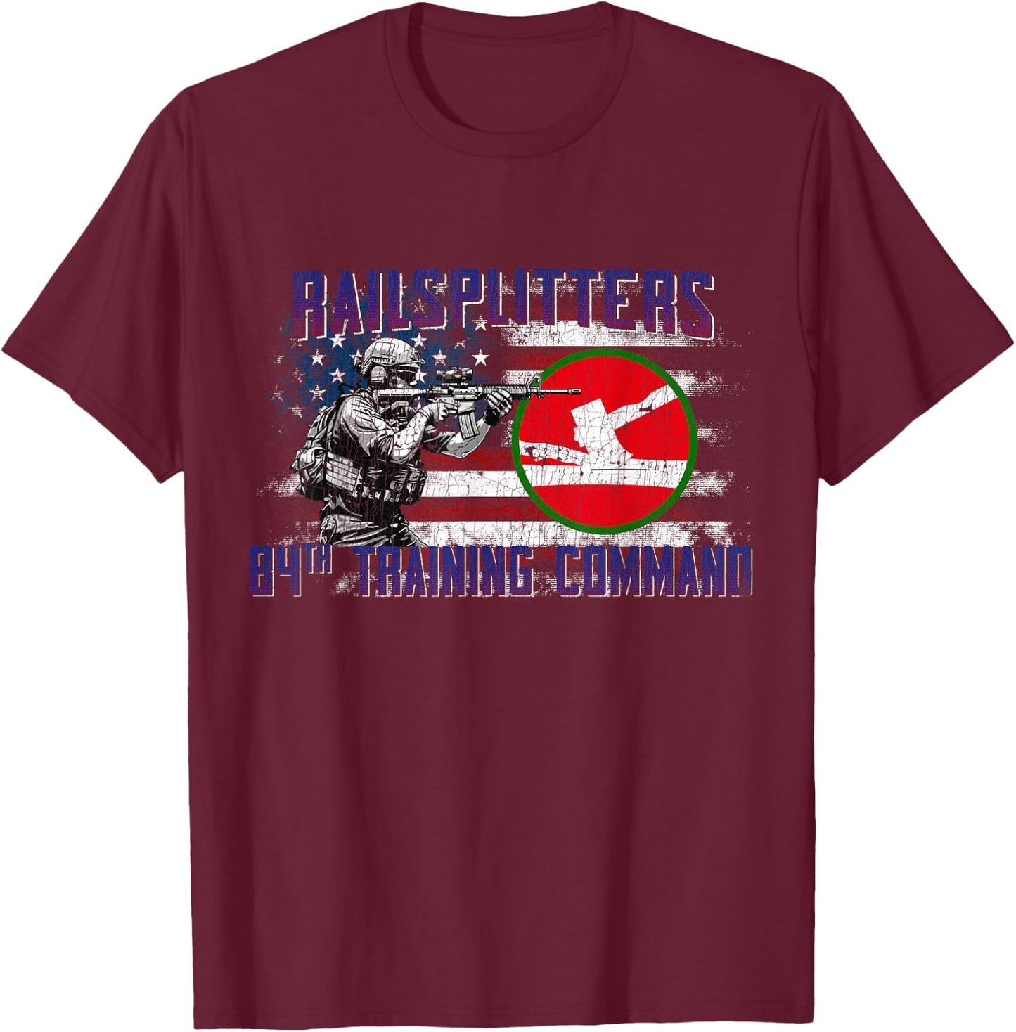 84th Infantry Division 84th ID Railsplitters Division Gifts T-Shirt - T-Shirt | Maroon