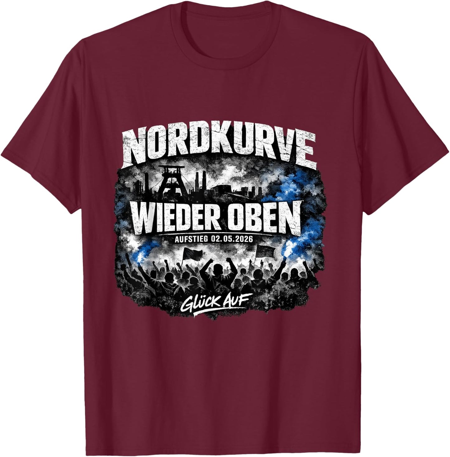 Ruhrpott Fußball Aufstieg Gelsenkirchen Fan 2026 T-Shirt - T-Shirt | Maroon