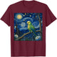 Quaker Parrot Starry Night Quaker Parrot T-Shirt - T-Shirt | Maroon