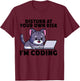 Kitty Meow Coder Disturb At Your Own Risk I'm Coding T-Shirt - T-Shirt | Maroon