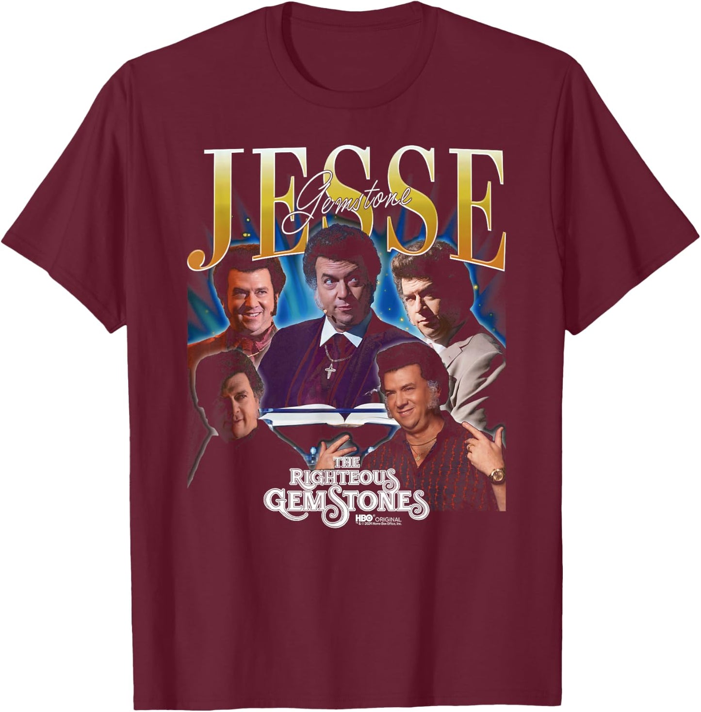 The Righteous Gemstones Jesse Gemstone Heartthrob T-Shirt - T-Shirt | Maroon