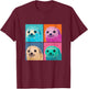 Harp Seal Pop Art Design Illustration Colorful Animal Women T-Shirt - T-Shirt | Maroon