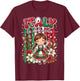 Cute Italy Girl Traditional Dress with Flowers for Kids Girl T-Shirt - T-Shirt | Maroon