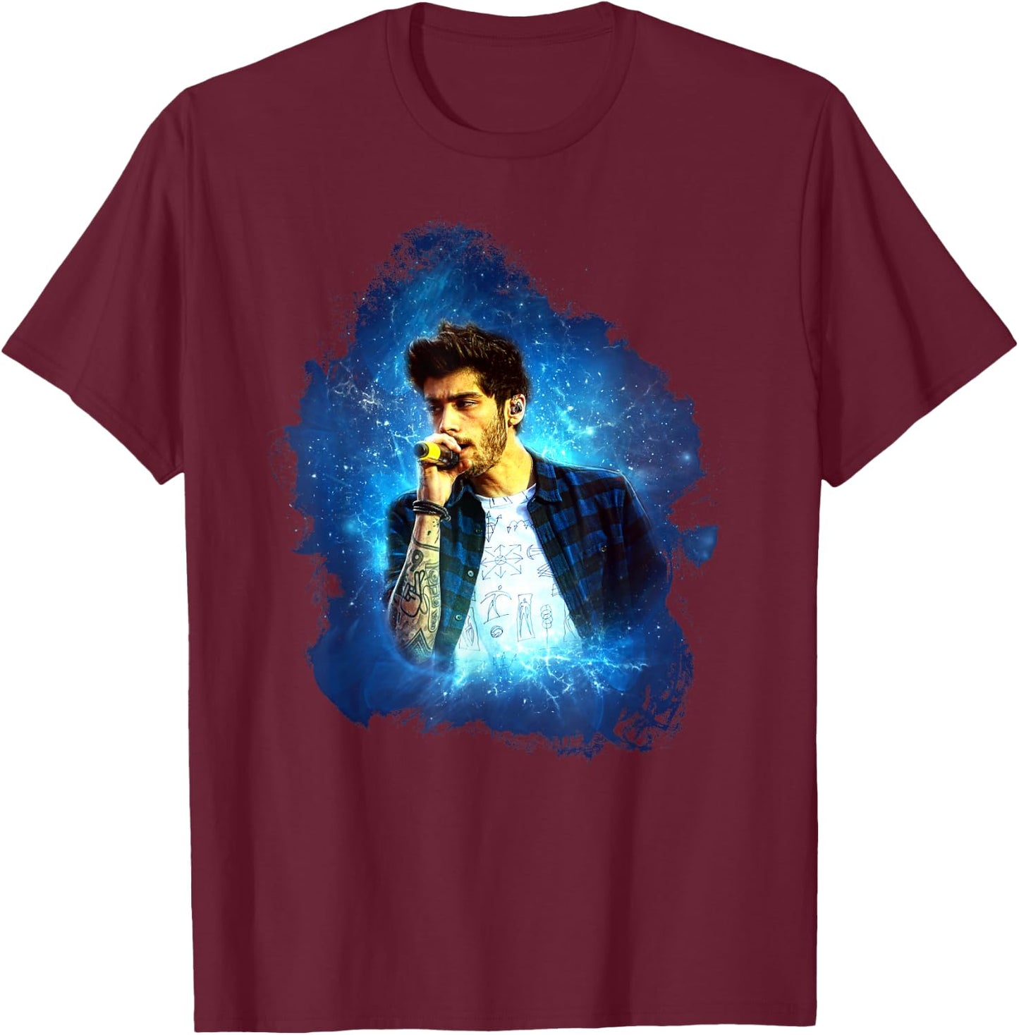 Zayn Malik One Direction Murrayfield Stadium 2014 , Black, S T-Shirt - T-Shirt | Maroon
