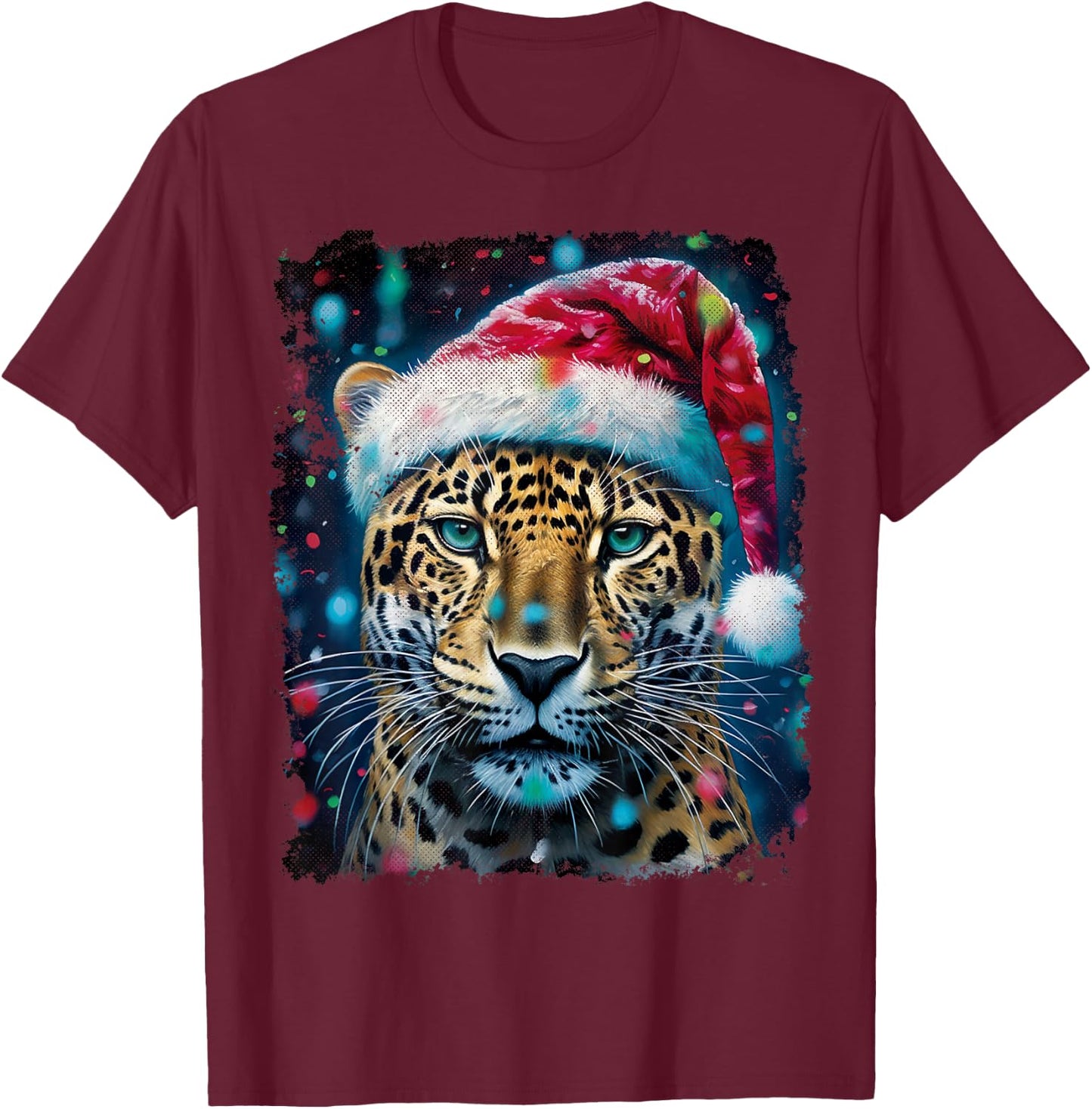 Vintage Jaguar Christmas T-Shirt - T-Shirt | Maroon