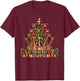 Giraffe Christmas Tree Funny Giraffe Xmas T-Shirt - T-Shirt | Maroon