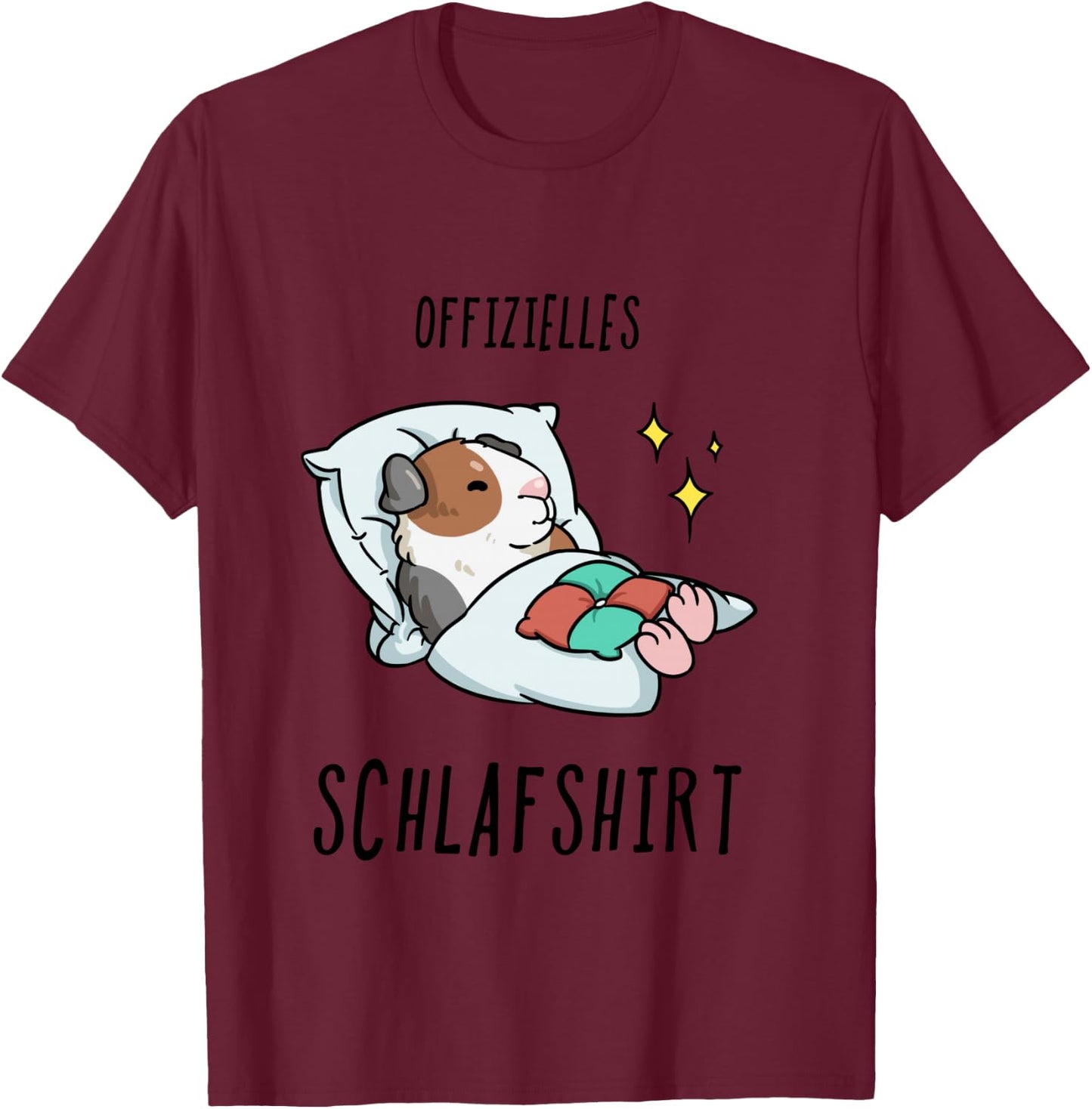 Guinea Pig Pyjamas Shirt, blue, s T-Shirt - T-Shirt | Maroon