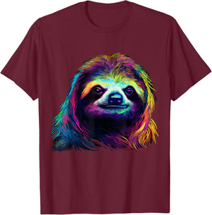 Sloth Artwork - Animal Lovers Art Animal Sloth T-Shirt - T-Shirt | Maroon