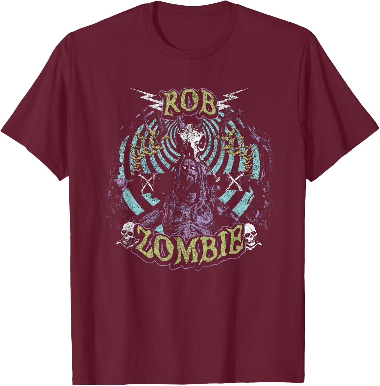 Rob Zombie Fall Spiral T-Shirt - T-Shirt | Maroon