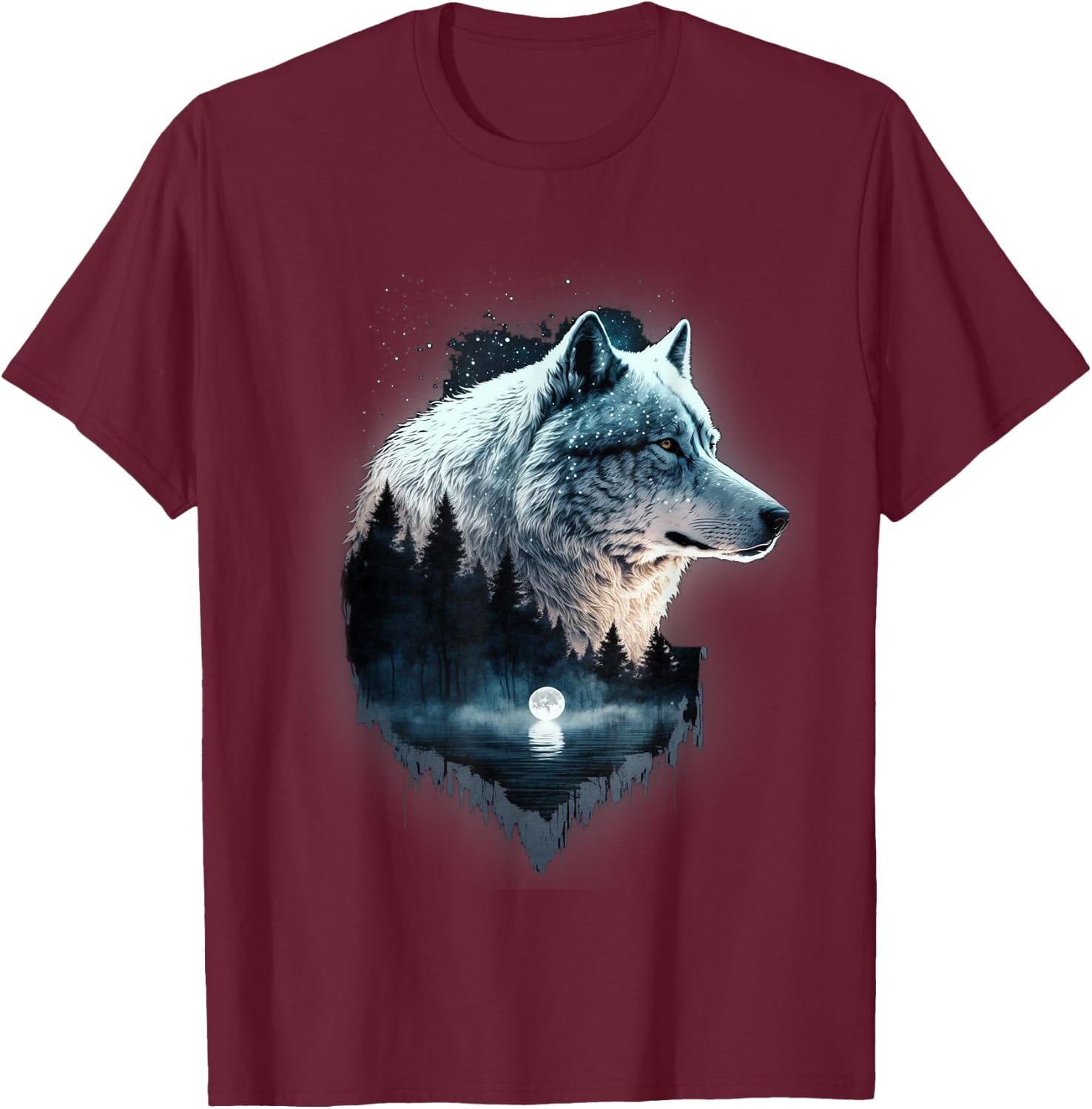 Kids Wolf Women's Wolf Girl Wolf Costume Love Wolf , black T-Shirt - T-Shirt | Maroon