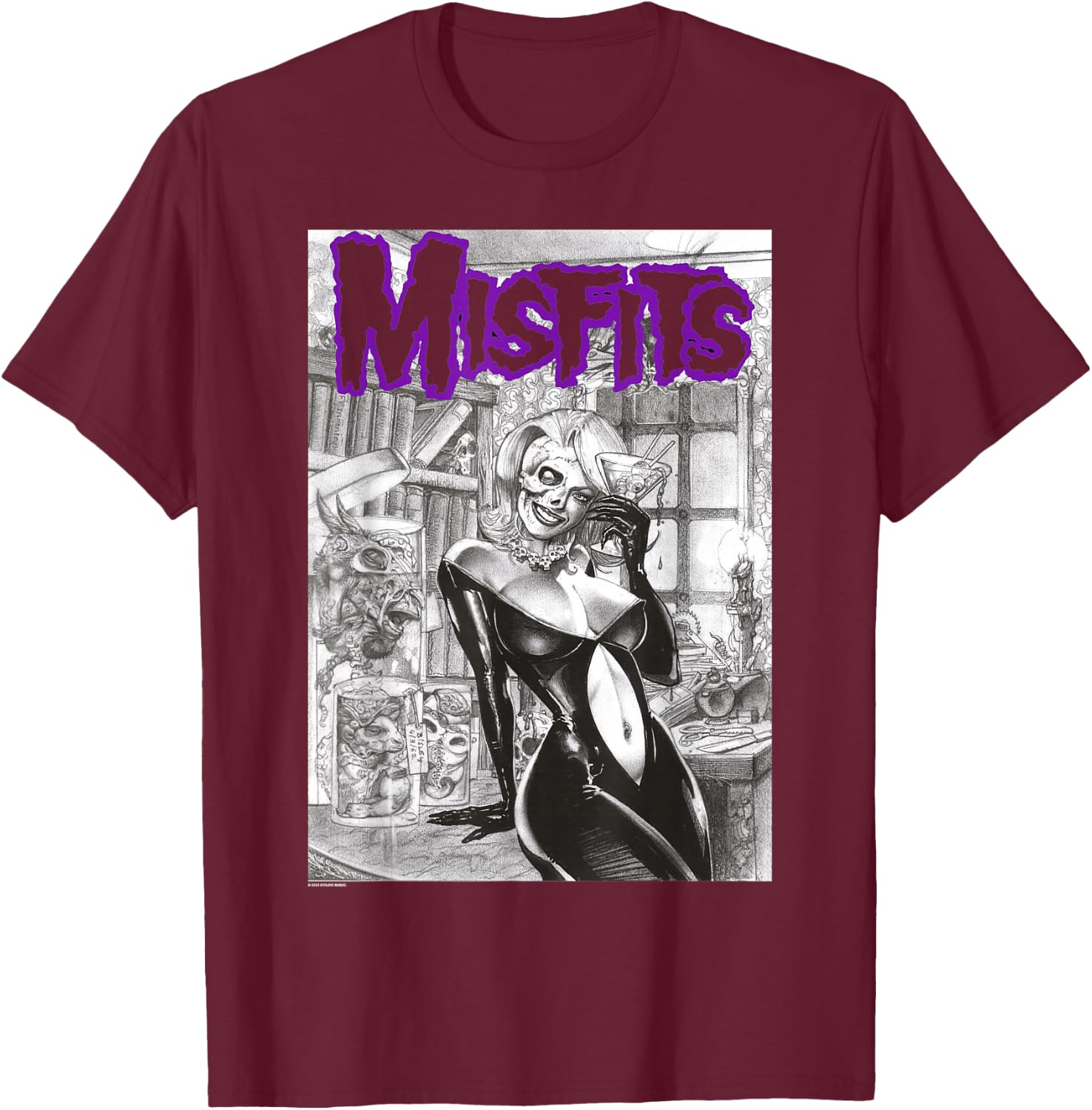 Misfits Darling , black T-Shirt - T-Shirt | Maroon