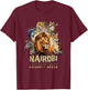 Animals in African Nairobi National Park Safari Kenya T-Shirt - T-Shirt | Maroon