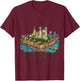 Lyon Frankreich Reise-Souvenir historische Stadt Wahrzeichen Geschenk T-Shirt - T-Shirt | Maroon
