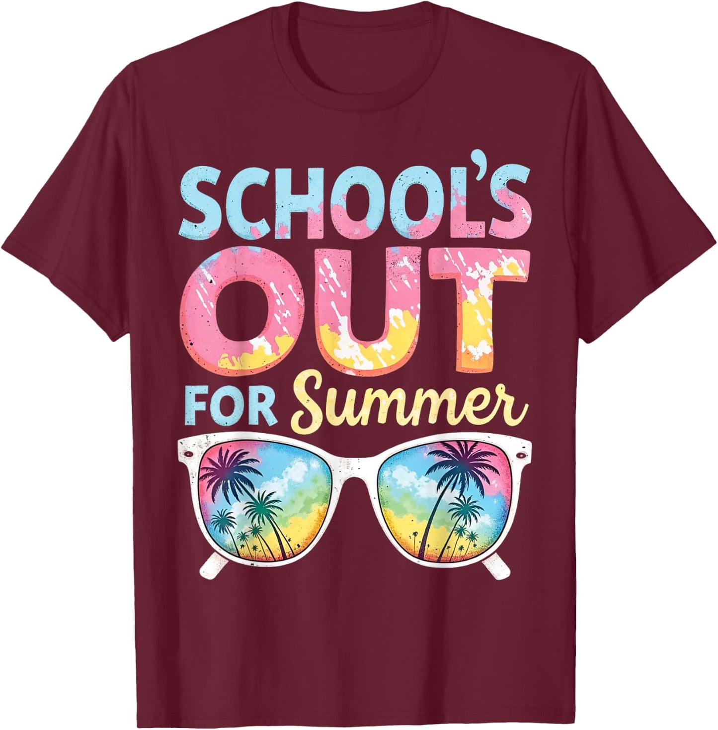 School's Out For Summer last Day Of School Vacation Girls T-Shirt - T-Shirt | Maroon