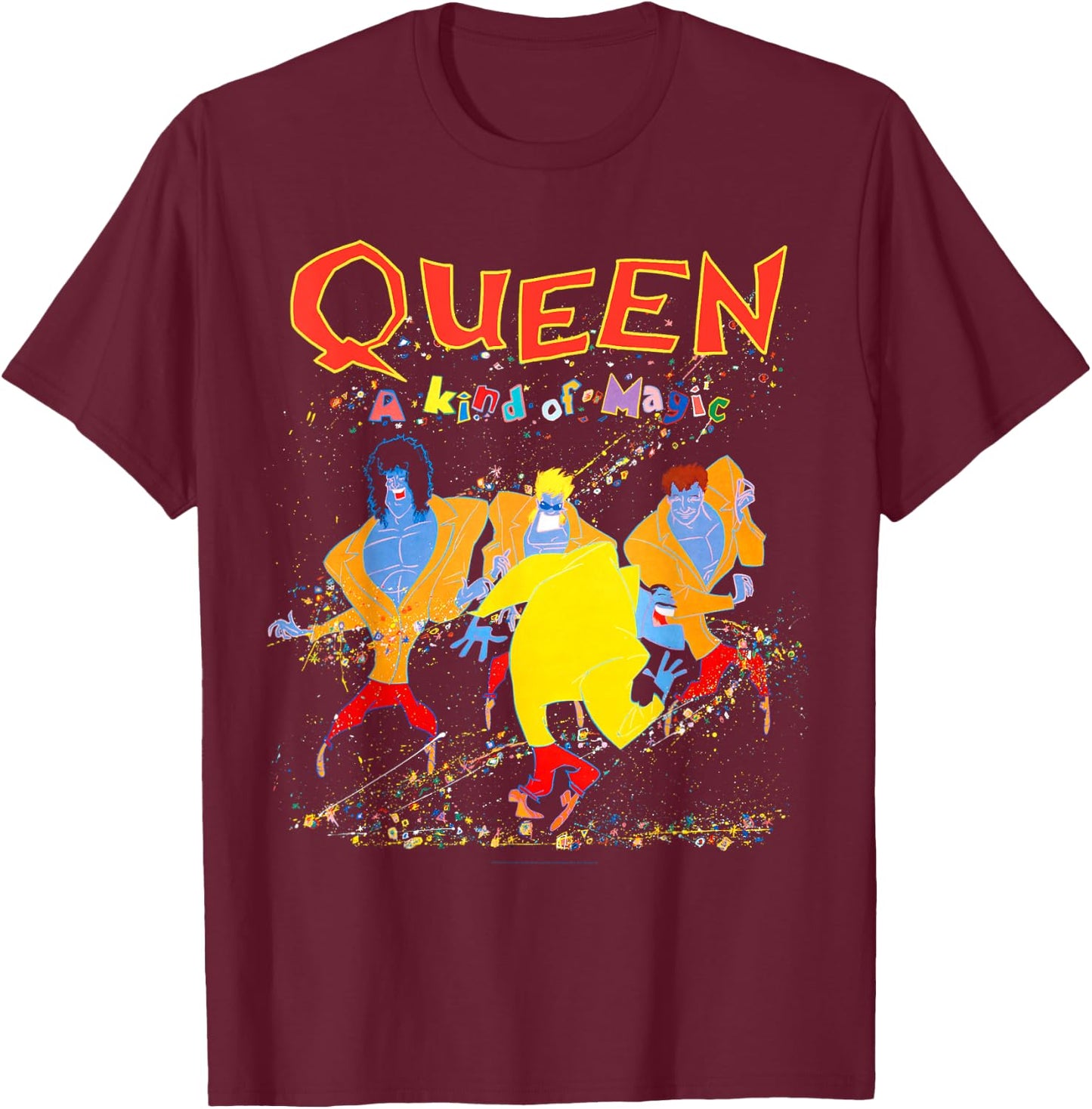 Queen Official Art Of Magic , black T-Shirt - T-Shirt | Maroon