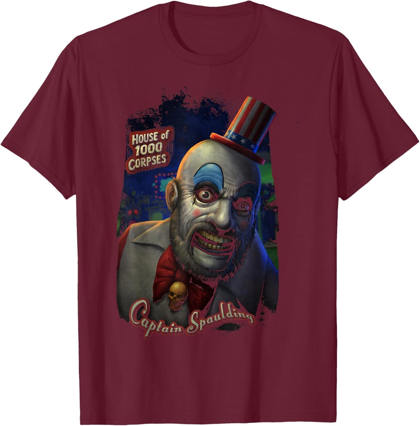 Rob Zombie – Captain Spaulding T-Shirt - T-Shirt | Maroon