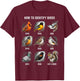 Vögel Bestimmen Lustiges Eichhörnchen Vogelbeobachtung T-Shirt - T-Shirt | Maroon