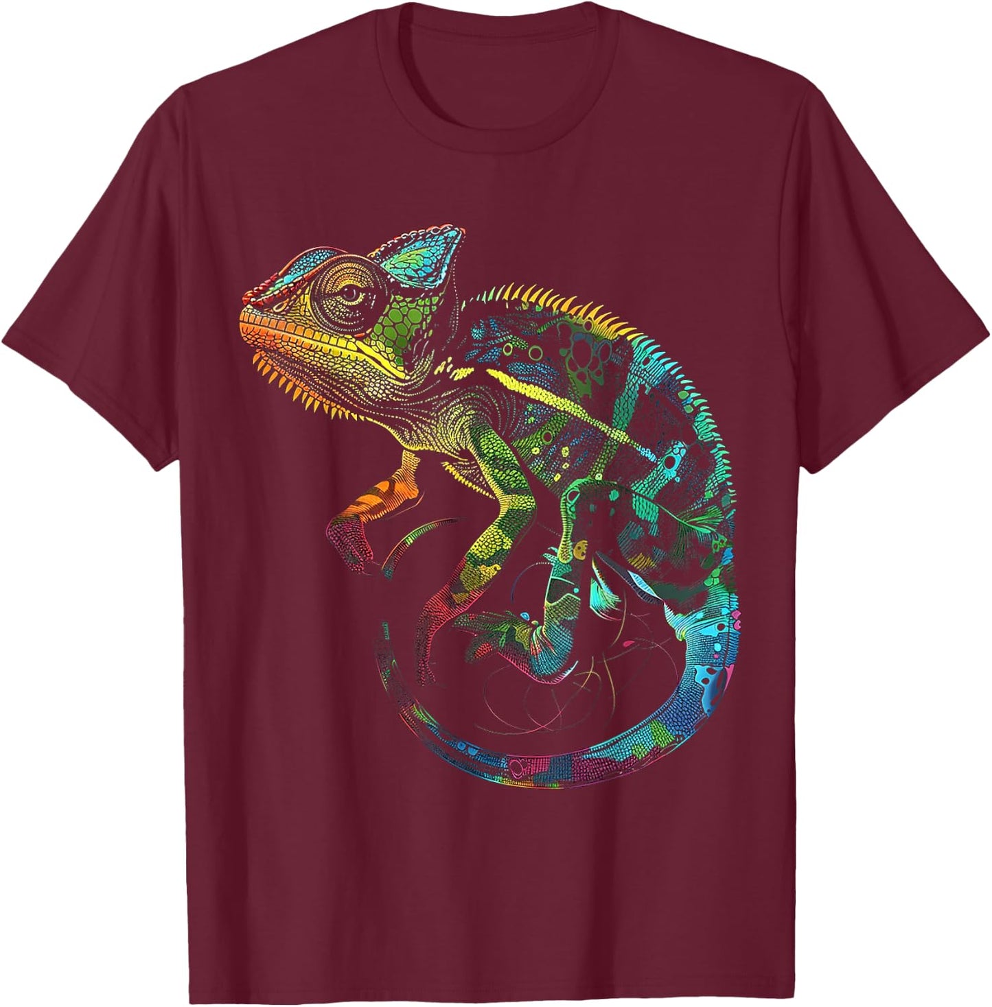 Chamäleon Tiermotiv Kunst Chamäleon T-Shirt - T-Shirt | Maroon