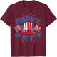 Happy 4th of July US Flag Liberty American 4th of July T-Shirt - T-Shirt | Maroon