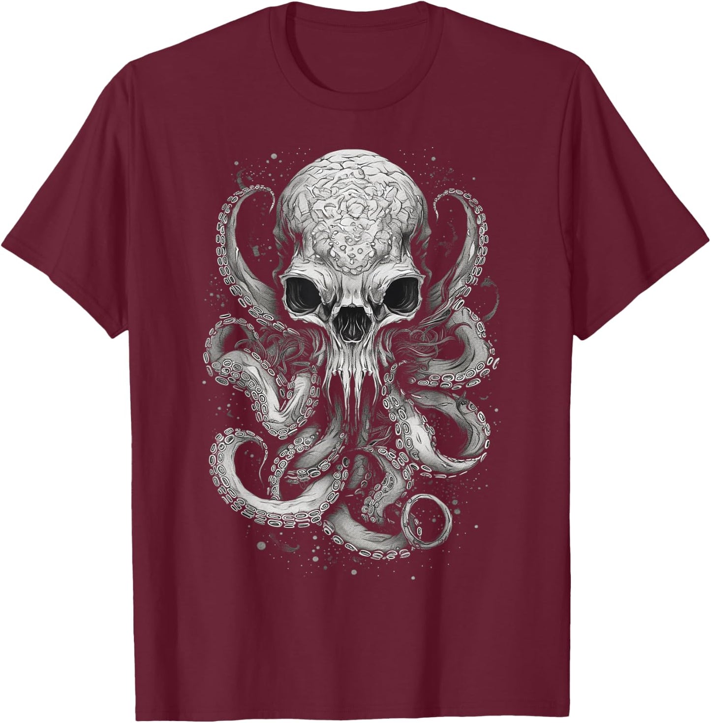 Cool Octopus Skull Monster Krakens Cthulhus Boys T-Shirt - T-Shirt | Maroon