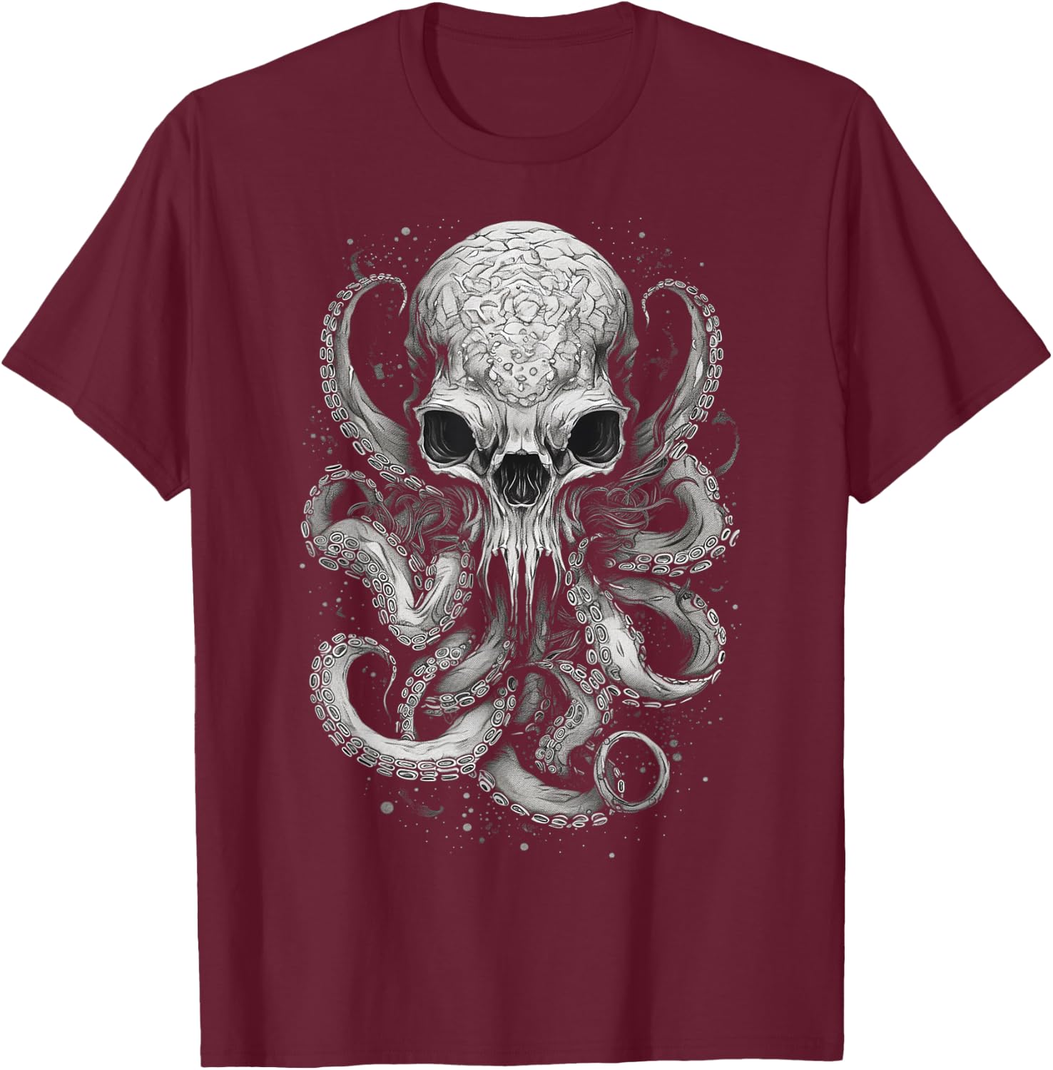 Cool Octopus Skull Monster Krakens Cthulhus Boys T-Shirt - T-Shirt | Maroon