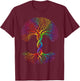 Rainbow Tree of Life LGBTQ Lesbian Gay Pride Flag Ally T-Shirt - T-Shirt | Maroon