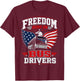 American Bus Driver Patriotic USA Transit Operator T-Shirt - T-Shirt | Maroon