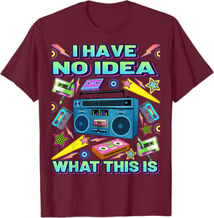 Retro 80s 90s Outfits Men Women Kids 70s 80s 90s T-Shirt - T-Shirt | Maroon