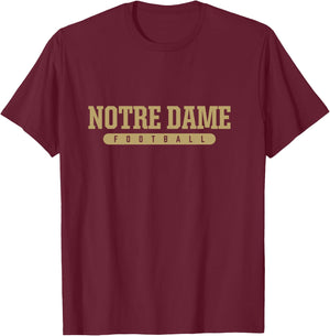 Notre Dame High School Football T-Shirt - T-Shirt | Maroon