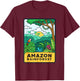 Vibrant Amazon Rainforest Design Nature Inspired T-Shirt - T-Shirt | Maroon